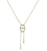 .31CT DIAMOND 14KT YELLOW GOLD 3D MARQUISE SHAPE CHANDELIER LARIAT FUN PENDANT