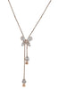 .92CT DIAMOND 18KT ROSE GOLD 3D CLASSIC BUTTERFLY CHANDELIER LARIAT NECKLACE