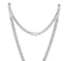 EXTRA LARGE 29.8CT DIAMOND & AAA EMERALD 18KT WHITE GOLD 3D ETERNITY NECKLACE