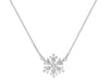 ESTATE .45CT ROUND CUT DIAMOND 14KT WHITE GOLD 3D SNOWFLAKE FUN FLOATING PENDANT