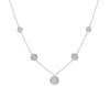 .40CT DIAMOND 14KT WHITE GOLD 3D CLASSIC CLUSTER ROUND BY THE YARD NECKLACE
