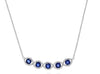 ESTATE 2.82CT DIAMOND & AAA SAPPHIRE 18KT WHITE GOLD ROUND INFINITY LOVE PENDANT
