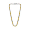 LARGE 49.10CT DIAMOND 18KT 2 TONE GOLD CUSHION & ROUND ETERNITY TENNIS NECKLACE