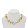 LARGE 38.7CT WHITE & FANCY YELLOW DIAMOND 18KT 2 TONE GOLD MULTI FLOWER NECKLACE