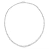 LARGE 6.87CT DIAMOND 14KT WHITE GOLD 3D CLASSIC ROUND TENNIS ETERNITY NECKLACE