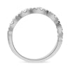 ESTATE .34CT DIAMOND 14KT WHITE GOLD 3D BAMBOO SEMI ETERNITY ANNIVERSARY RING
