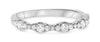 ESTATE .34CT DIAMOND 14KT WHITE GOLD 3D BAMBOO SEMI ETERNITY ANNIVERSARY RING