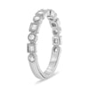 .30CT DIAMOND 14K WHITE GOLD PRINCESS FILIGREE MILGRAIN WEDDING ANNIVERSARY RING