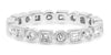 .45CT DIAMOND 14K WHITE GOLD ROUND & PRINCESS FILIGREE ETERNITY ANNIVERSARY RING