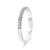 .17CT DIAMOND 14KT WHITE GOLD 3D CLASSIC SEMI ETERNITY WEDDING ANNIVERSARY RING