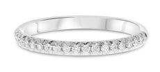.17CT DIAMOND 14KT WHITE GOLD 3D CLASSIC SEMI ETERNITY WEDDING ANNIVERSARY RING