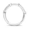 .41CT DIAMOND 14KT WHITE GOLD 3D ROUND INFINITY SEMI ETERNITY ANNIVERSARY RING