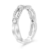 .41CT DIAMOND 14KT WHITE GOLD 3D ROUND INFINITY SEMI ETERNITY ANNIVERSARY RING