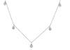 .46CT DIAMOND 14KT WHITE GOLD 3D PAVE TEAR DROP BY THE YARD CHANDELIER NECKLACE