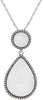 10.86CT DIAMOND & AAA MOONSTONE 14KT WHITE GOLD TEAR DROP ROUND FLOATING PENDANT