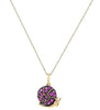 ESTATE .28CT ROUND CUT AAA PINK SAPPHIRE 14KT YELLOW GOLD 3D HAPPY SNAIL PENDANT