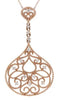 ESTATE .24CT DIAMOND 14KT ROSE GOLD 3D OPEN FILIGREE FUN PENDANT