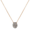 .37CT CHOCOLATE FANCY DIAMOND 14KT ROSE GOLD 3D CLASSIC CLUSTER OVAL PENDANT