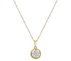 ESTATE .15CT DIAMOND 14KT YELLOW GOLD 3D CLASSIC ROUND CLUSTER FLOATING PENDANT