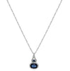 .71CT DIAMOND & AAA SAPPHIRE 14KT WHITE GOLD 3D CLASSIC ROUND & OVAL FUN PENDANT
