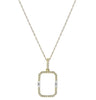 ESTATE .19CT DIAMOND 14KT YELLOW GOLD CLASSIC OPEN HEXAGON FUN FLOATING PENDANT