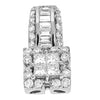 .82CT DIAMOND 14KT WHITE GOLD ROUND BAGUETTE & PRINCESS SQUARE FLOATING PENDANT