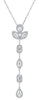 .70CT DIAMOND 14KT WHITE GOLD MULTI SHAPE MULTI LEAF TEAR DROP FLOATING PENDANT