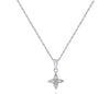 ESTATE .25CT DIAMOND 14KT WHITE GOLD 3D CLASSIC STAR LOVE PENDANT