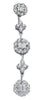 .95CT DIAMOND 14KT WHITE GOLD 3D ROUND & BAGUETTE BY THE YARD FLOATING PENDANT