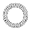 1.30CT DIAMOND 14KT WHITE GOLD 3D CLASSIC 3 ROW CIRCLE OF LIFE FLOATING PENDANT