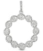1.41CT DIAMOND 14K WHITE GOLD 3D INFINITY CIRCLE OF LIFE ETOILE FLOATING PENDANT
