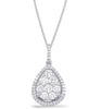 .80CT DIAMOND 14KT WHITE GOLD 3D CLASSIC ROUND INVISIBLE HALO FLOATING PENDANT