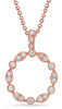.51CT DIAMOND 14KT ROSE GOLD 3D ROUND & MARQUISE SHAPE CIRCLE OF LIFE PENDANT