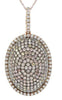 LARGE 4.31CT MULTI COLOR DIAMOND 18KT ROSE GOLD 3D CLUSTER OVAL FUN PENDANT