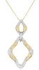 ESTATE 1.45CT DIAMOND 14KT YELLOW GOLD 3D SQUARE FLOWER TEAR DROP FUN PENDANT