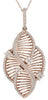 ESTATE 1.05CT DIAMOND 14KT ROSE GOLD 3D CLASSIC INFINITY FLOWER LOVE PENDANT