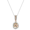 2.87CT WHITE & ICE DIAMOND 18KT WHITE & ROSE GOLD 3D HALO FUN FLOATING PENDANT