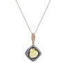 2.27CT WHITE & FANCY YELLOW ROSE CUT DIAMOND 18K YELLOW & BLACK GOLD FUN PENDANT