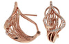 ESTATE .65CT DIAMOND 14KT ROSE GOLD 3D LEAF CLIP ON EARRINGS