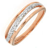 ESTATE .10CT DIAMOND 14KT ROSE GOLD 3D CLASSIC WAVE FUN RING
