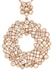 LARGE 1.60CT DIAMOND 14K ROSE GOLD 3D MULTI BEZEL ETOILE FLOWER FLOATING PENDANT
