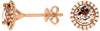 1.26CT DIAMOND & AAA MORGANITE 14K ROSE GOLD 3D ROUND HALO MARTINI STUD EARRINGS