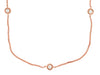 ESTATE .30CT DIAMOND 14KT ROSE GOLD 3D CLASSIC BEZEL BY THE YARD LOVE NECKLACE
