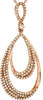 ESTATE .46CT DIAMOND 14KT ROSE GOLD 3D MULTI ROW TEAR DROP FUN PENDANT