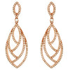 ESTATE .71CT DIAMOND 14KT ROSE GOLD 3D TEAR DROP MULTI LEAF HANGING EARRINGS