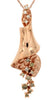 ESTATE .20CT WHITE & MOCHA DIAMOND 14KT ROSE GOLD WEDDING BELL FLOATING PENDANT