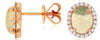 ESTATE 2.08CT DIAMOND 14KT ROSE GOLD 3D OVAL & ROUND CLASSIC HALO STUD EARRINGS