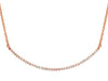 ESTATE .50CT DIAMOND 14KT ROSE GOLD 3D CLASSIC HAPPY FACE BAR NECKLACE