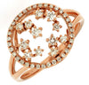 ESTATE .45CT DIAMOND 14KT ROSE GOLD 3D CLASSIC CIRCULAR ETOILE FUN RING