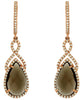 5.50CT DIAMOND & AAA SMOKY TOPAZ 14KT ROSE GOLD INFINITY LOVE HANGING EARRINGS